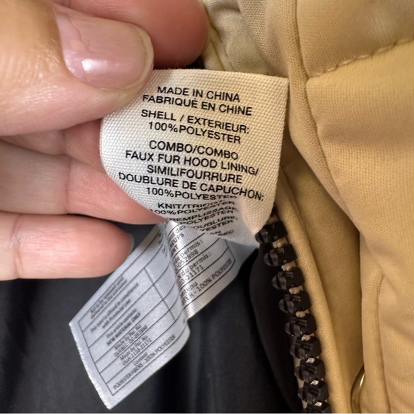 Avec les Filles Tan Hooded Puffer Jacket with Sherpa Lining - Picture 8 of 10